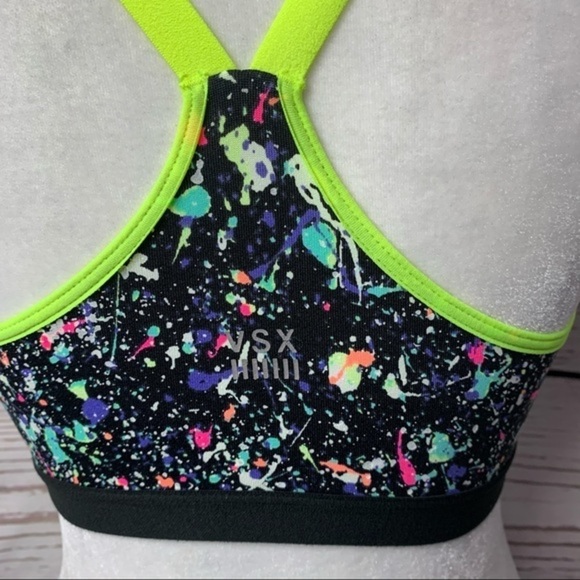 VSX Paint Splatter Padded Sports Bra 32C - Picture 4 of 8